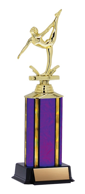 Aurora Trophy with wide column and black base, 11