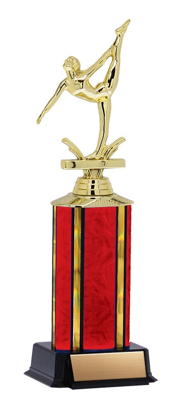 Aurora Trophy with wide column and black base, 11