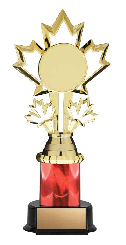 Patriot Insert Holder Trophy - Gold/Red
