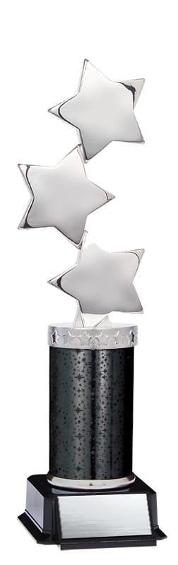 Stars Figure with Black Column, Silver/Black – main view