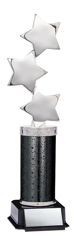 Stars Figure with Black Column, Silver/Black – view 2