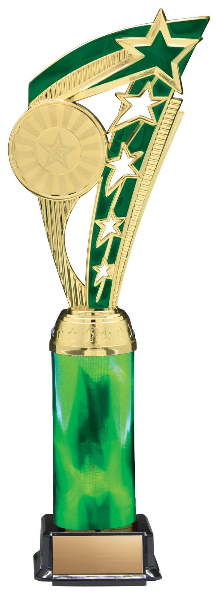 Stars Twister Insert Holder with Green Column, Gold/Green, 10