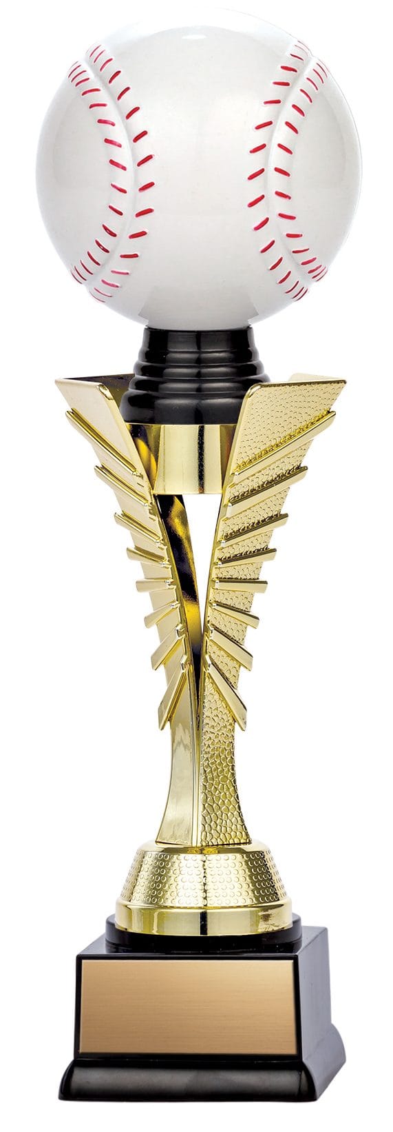 Twister Series Gold Riser with 3D Baseball, 10 1/2