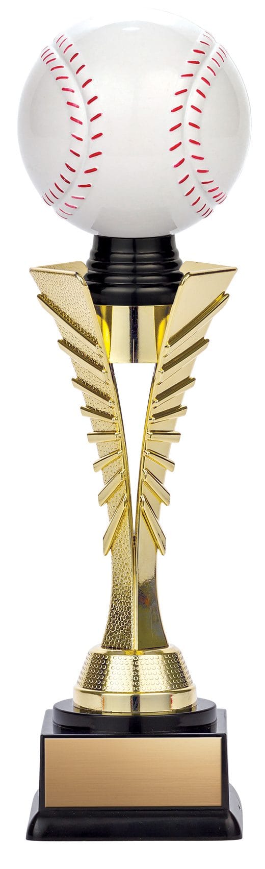 Twister Series Gold Riser with 3D Baseball, 11 1/2
