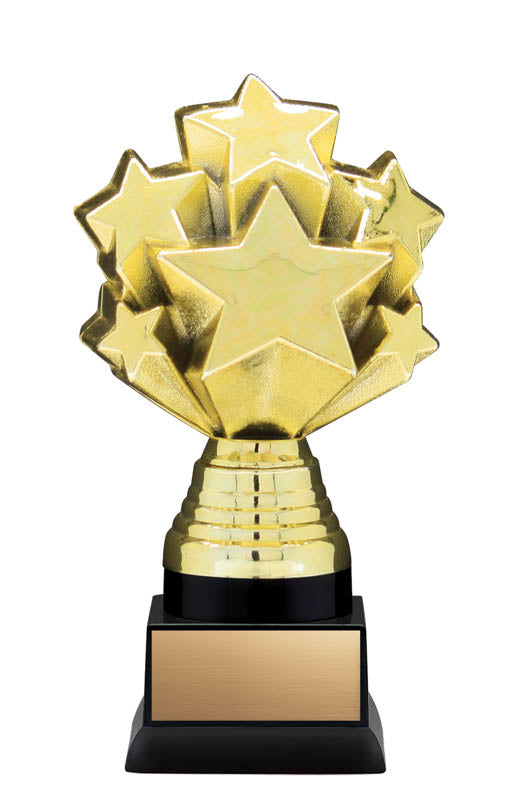 3-D Nexus Twister Gold Starburst on Medium Black Base, 5.5
