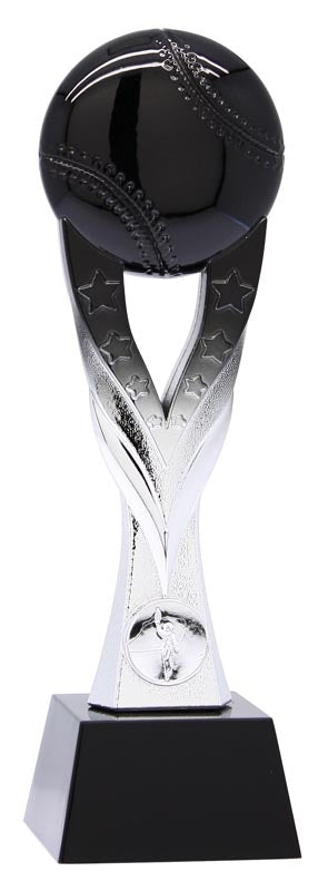 Meridian Baseball Fusion Black/Bright Silver Resin Award 10.25