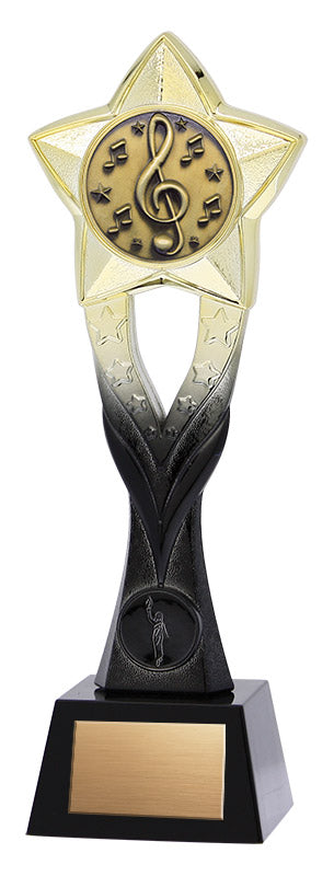 Matrix Series Meridian Star Trophy Black and Gold, 10.25