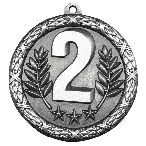 Academic 2nd Place medallion Classic Heavyweight Medals 2 1/2 inch