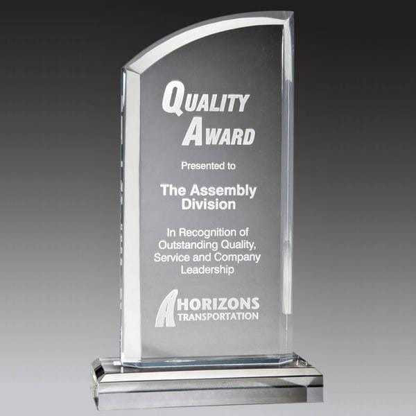 Alpine Curved Summit acrylic award 7 3/4 inch–8 3/4 inch