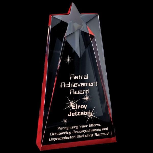 Astral Star red acrylic award 7–9 inch