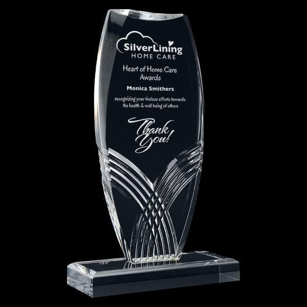 Clear Regal acrylic award 8 1/2 inch–11 1/4 inch