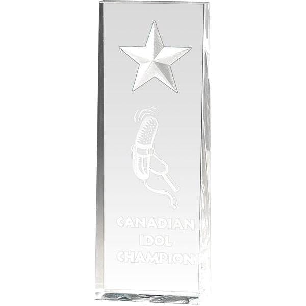 Dorado clear acrylic award, 7 x 3 inch
