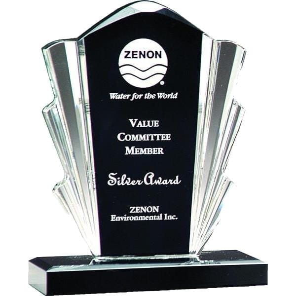 Flair black & clear acrylic award 6 1/2 inch–8 3/4 inch