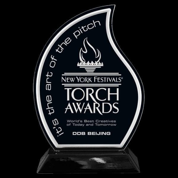 Flame acrylic award