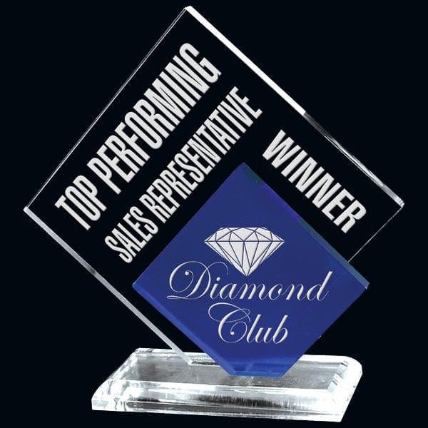 Freeform Double Diamond acrylic award