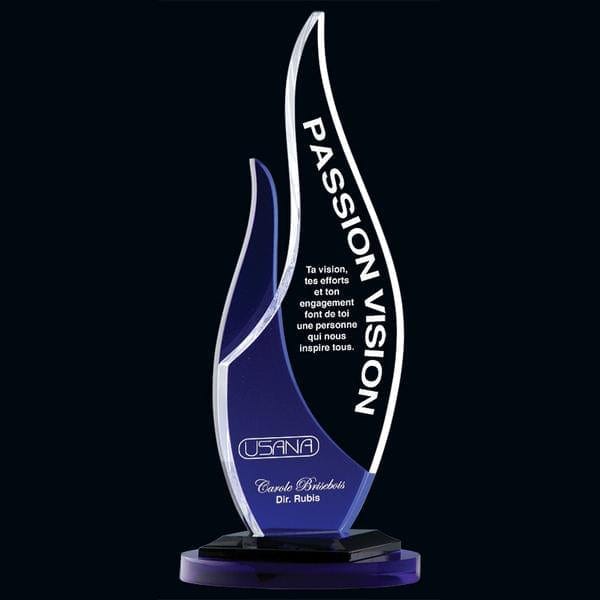 Fire Freeform & Ice acrylic award 10 7/8 inch–12 7/8 inch