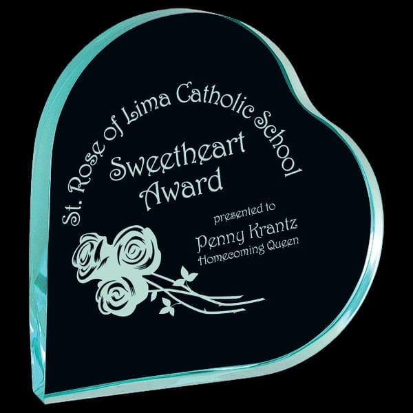 Heart acrylic award 5–7 inch