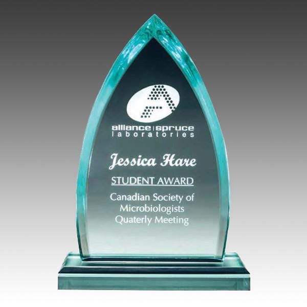 Jade Peak acrylic award 6 3/4 inch–8 3/4 inch