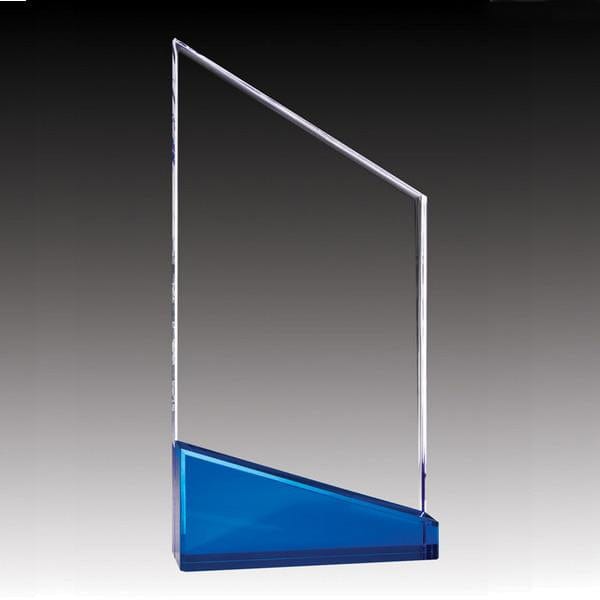 Prism Slope blue acrylic award 9–10 inch