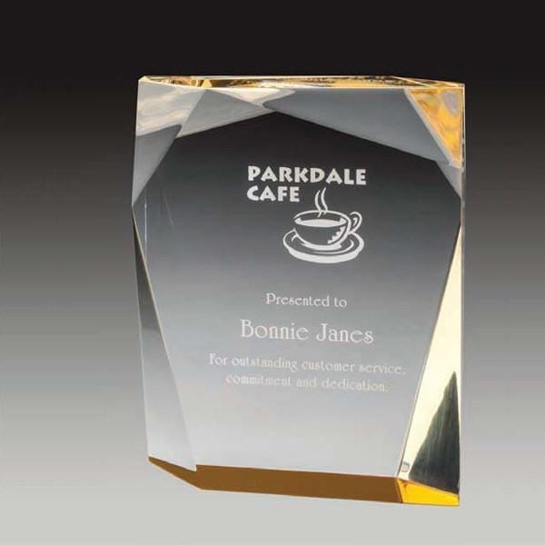 Prism Square gold acrylic award