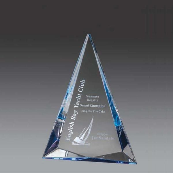 Prism Triangle blue acrylic award 8–9 inch