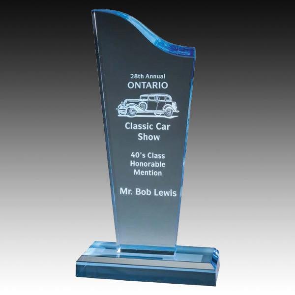 Sapphire Tower acrylic award 8 3/4 inch–10 3/4 inch