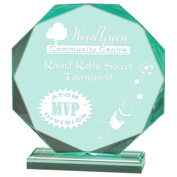Acrylic Jade - Octagon (A2109) - Quest Awards