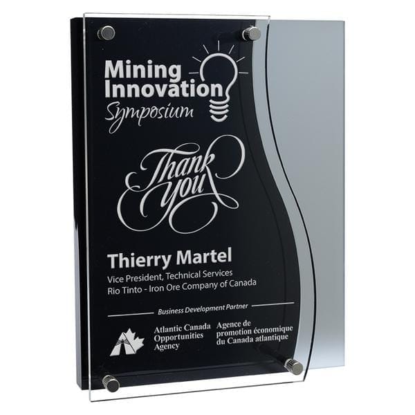 Laguna black acrylic plaque 5 1/4–7 inch
