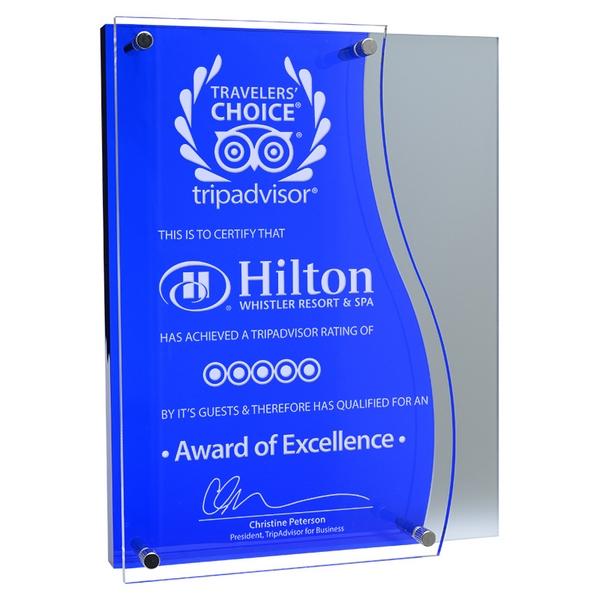 Newport blue acrylic plaque 5 1/4–7 inch