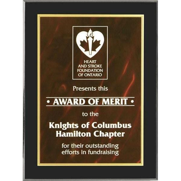 Red Guelph acrylic plaque 7–9 inch