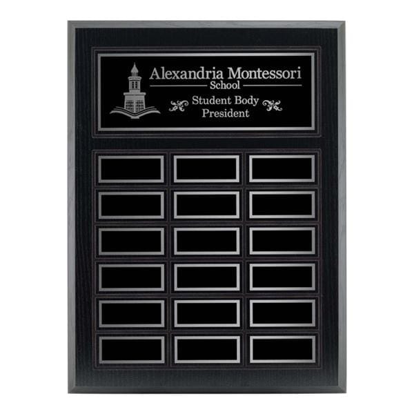 Black Ash Laminated plaque 18 Plates