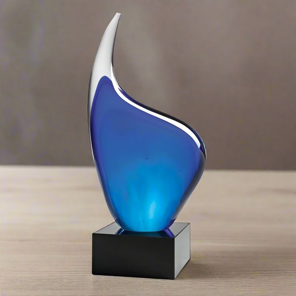 Art blue Drop glass award