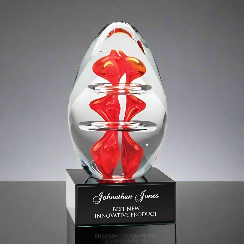 Art red Bubble glass award