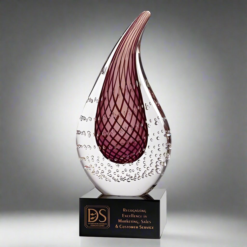Art Tear Drop glass award
