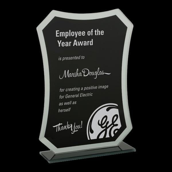 Avalon black & Mirror glass award 4 1/4–5 inch