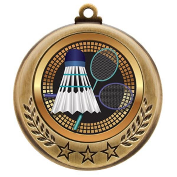 Badminton Medallion - Spectrum Series -  2 3/4