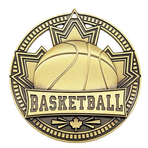 Basketball medallion Patriot Sport 2 3/4 inch – gold