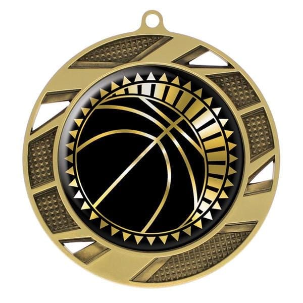Basketball Solar medal 2 3/4 inch – gold