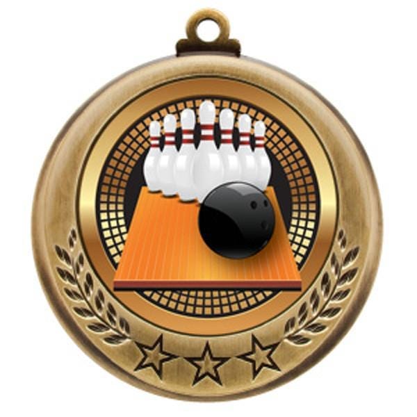 Bowling 10 Pin medallion Spectrum 2 3/4 inch