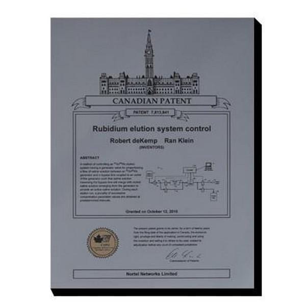 Brushed Steel Look Canadian Patent plaque