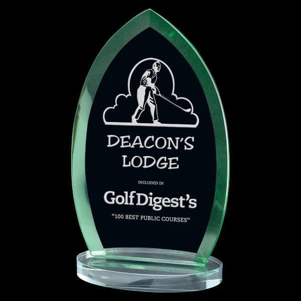 Pearson green clear glass award 7 1/2–9 inch
