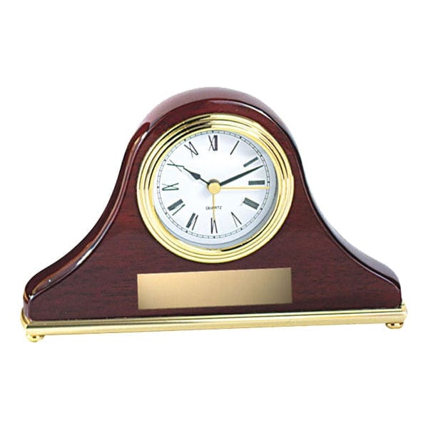 Rosewood piano-finish mantle clock