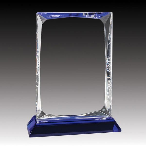 Cobalt Ice Block crystal award 7–8 inch
