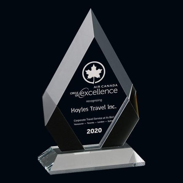 Delta black crystal award 5 1/8 inch–5 1/2 inch