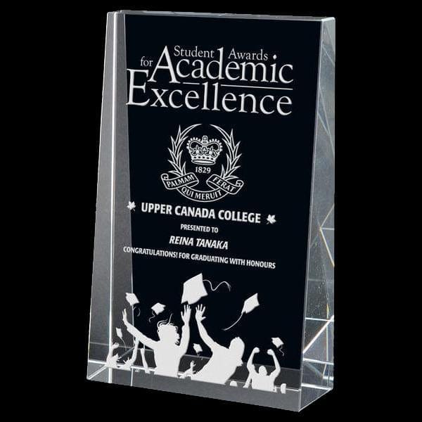 Keystone Wedge Lg crystal award