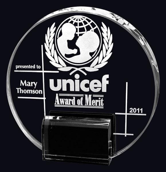 Marquis Circle crystal award