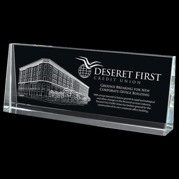 Panoramic Wedge crystal award