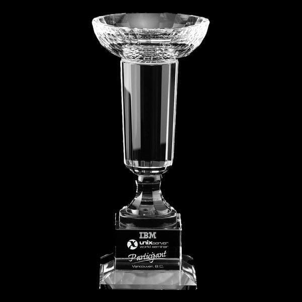 Golf crystal award Pinnacle Bowl