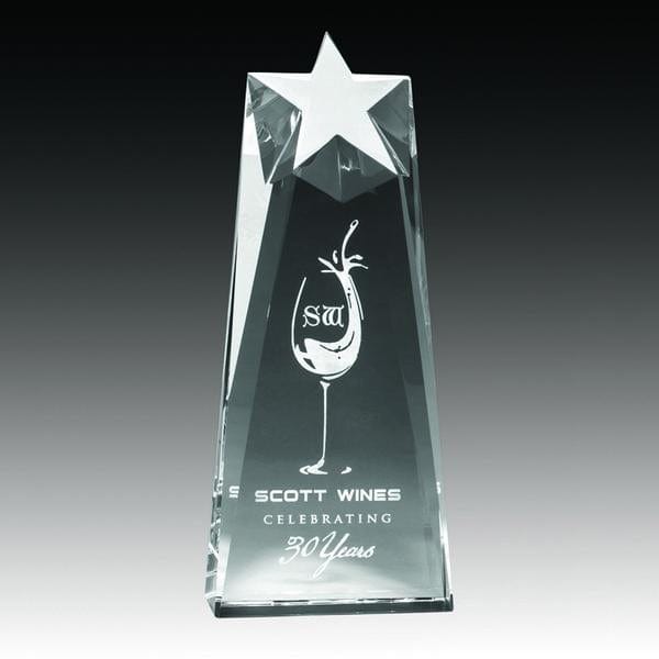 Regal Star Pillar crystal award
