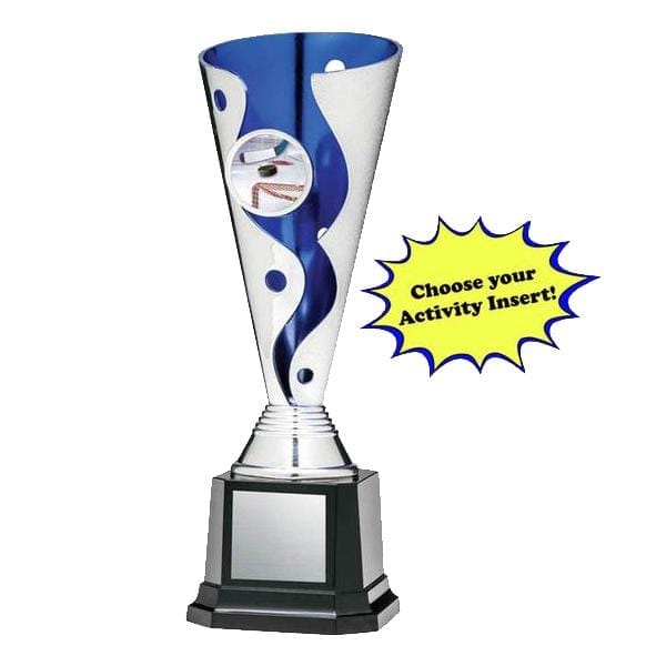 Economy Cyclone Silver/Blue Cups 7–9 inch